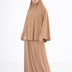 Ensemble Khimar & Abaya – Collection SIGNATURE - Classic Camel