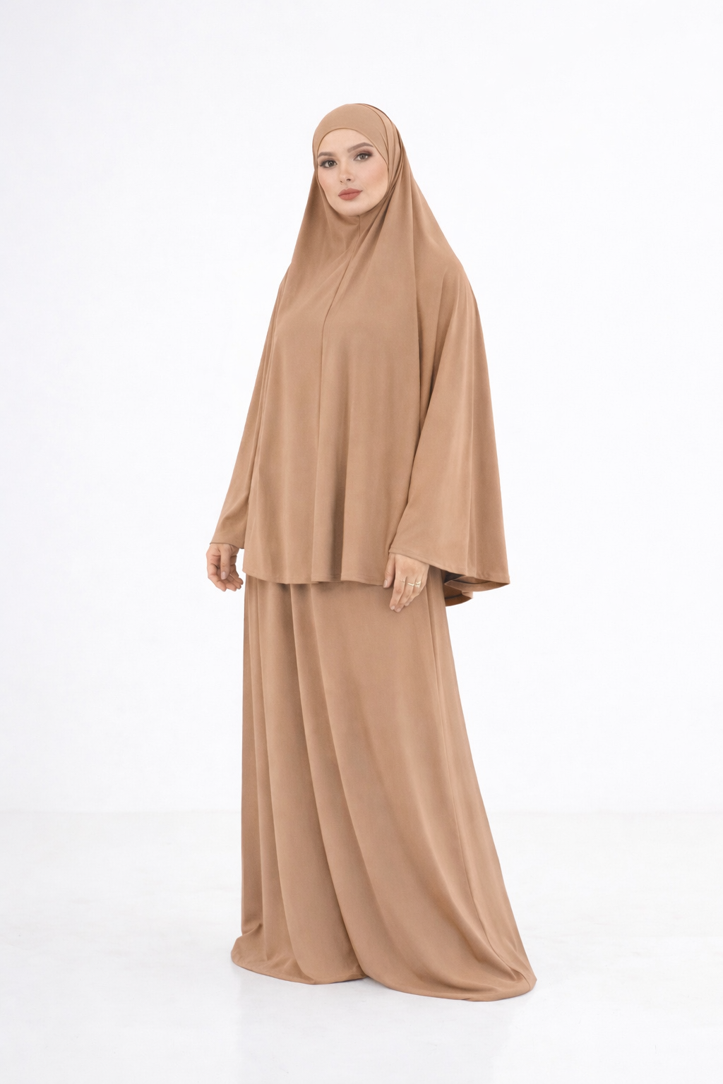 Ensemble Khimar & Abaya – Collection SIGNATURE - Classic Camel