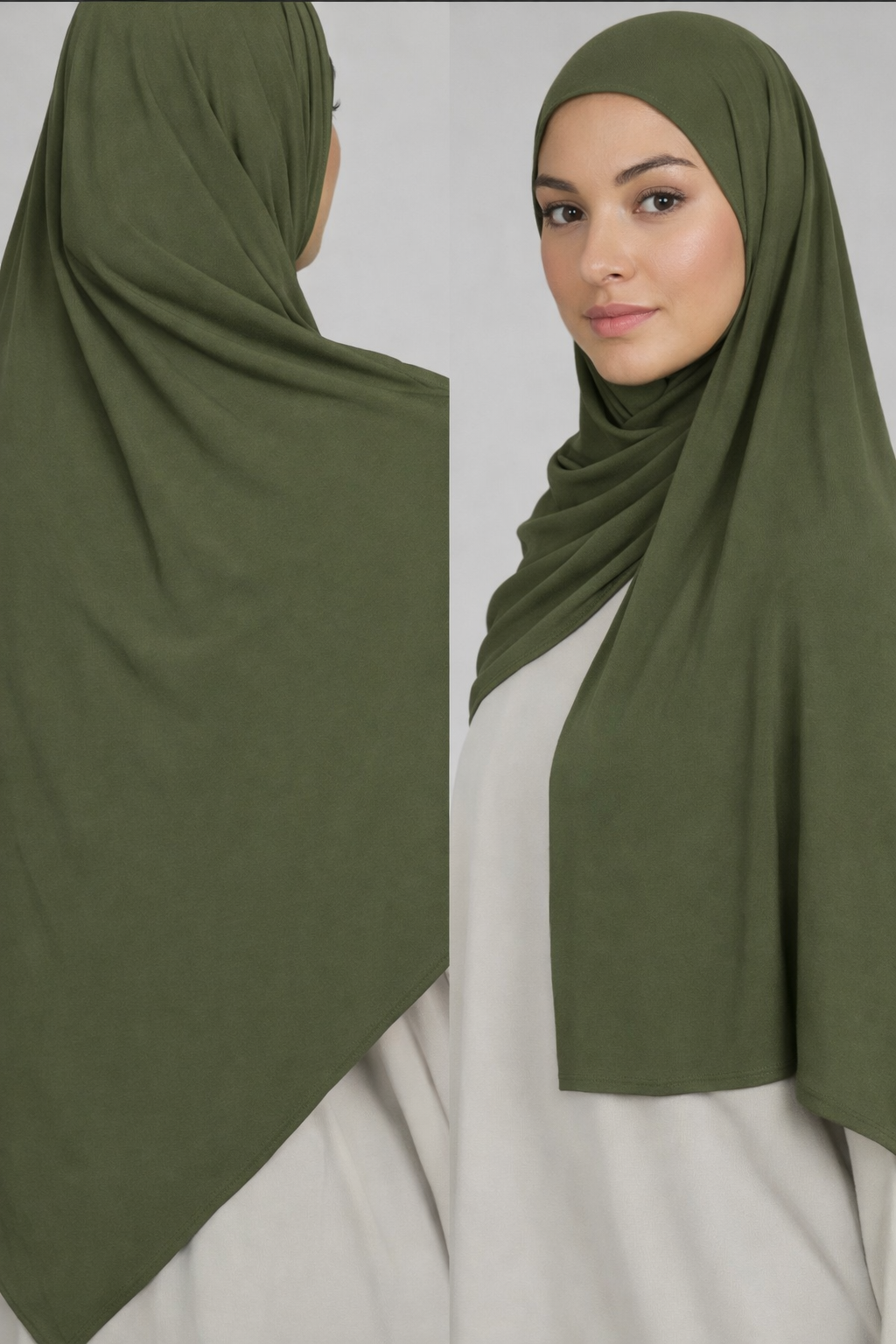 Hijab Jersey Premium Deluxe - Kaki
