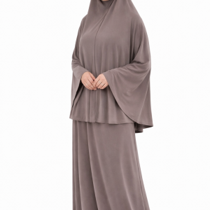 Abaya & Khimar Jersey Premium Taupe