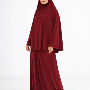Ensemble Khimar & Abaya – Collection SIGNATURE - Burgundy