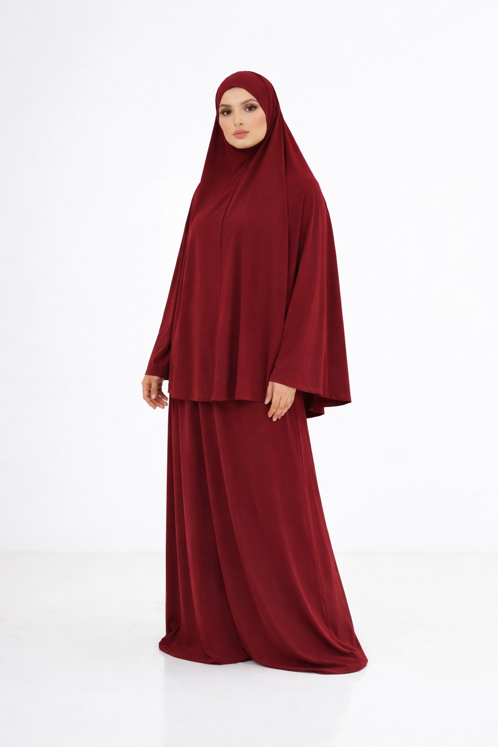 Ensemble Khimar & Abaya – Collection SIGNATURE - Burgundy