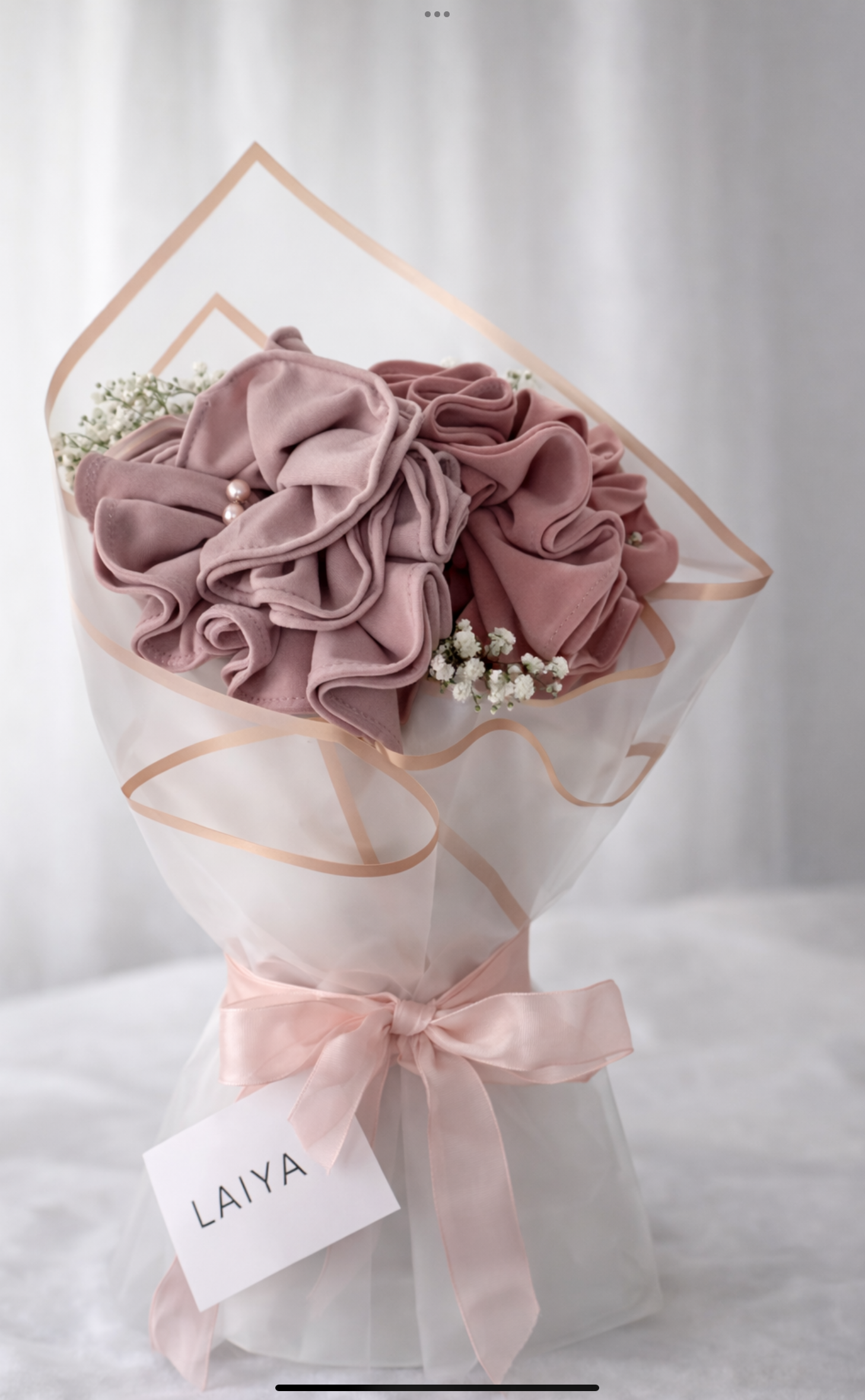 Bouquet Trio Pastel : Composition de 3 Hijabs Premium (Nuances de Rose)