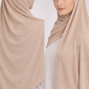 Hijab jersey premium - Nude beige