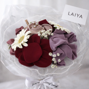 Bouquet Éclat Floral : Composition de 4 Hijabs Premium (Bordeaux, Mauve & Nude)