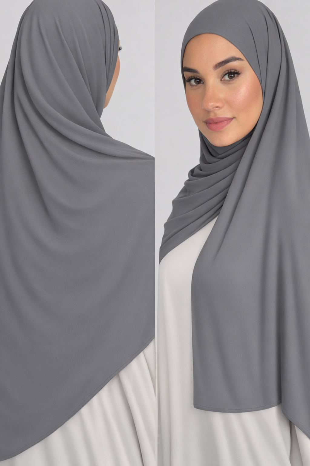 Hijab jersey premium - Silver grey