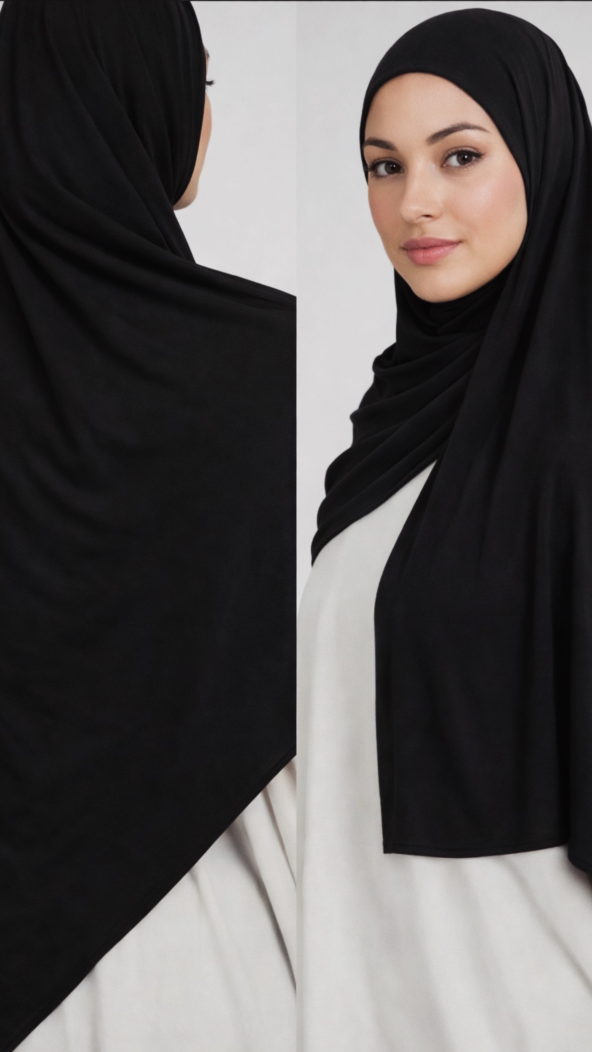 Hijab jersey premium de Luxe - Black