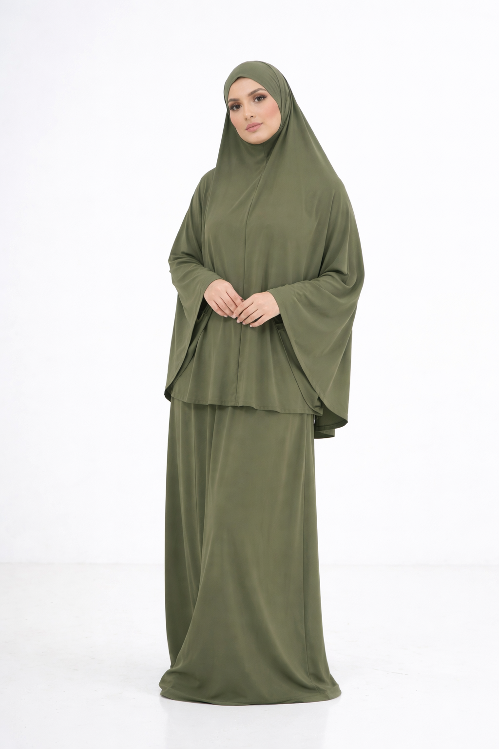 Ensemble Khimar & Abaya – Collection SIGNATURE - Olive Green – Image 2