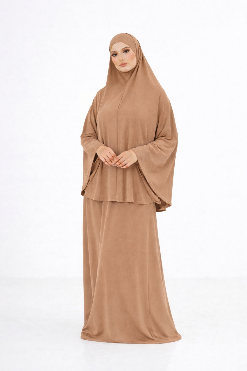 Ensemble Khimar & Abaya – Collection SIGNATURE - Classic Camel – Image 2