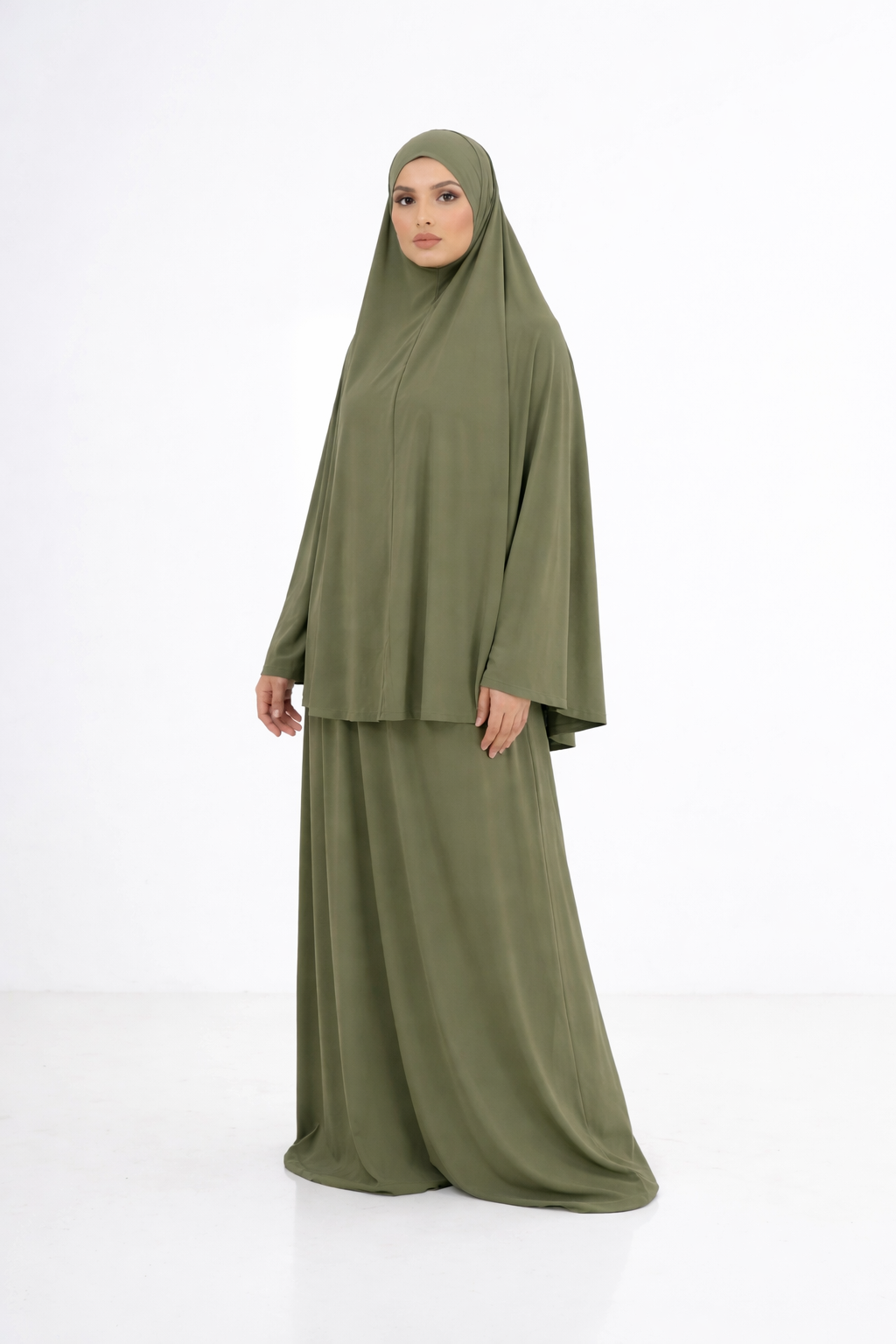 Ensemble Khimar & Abaya – Collection SIGNATURE - Olive Green