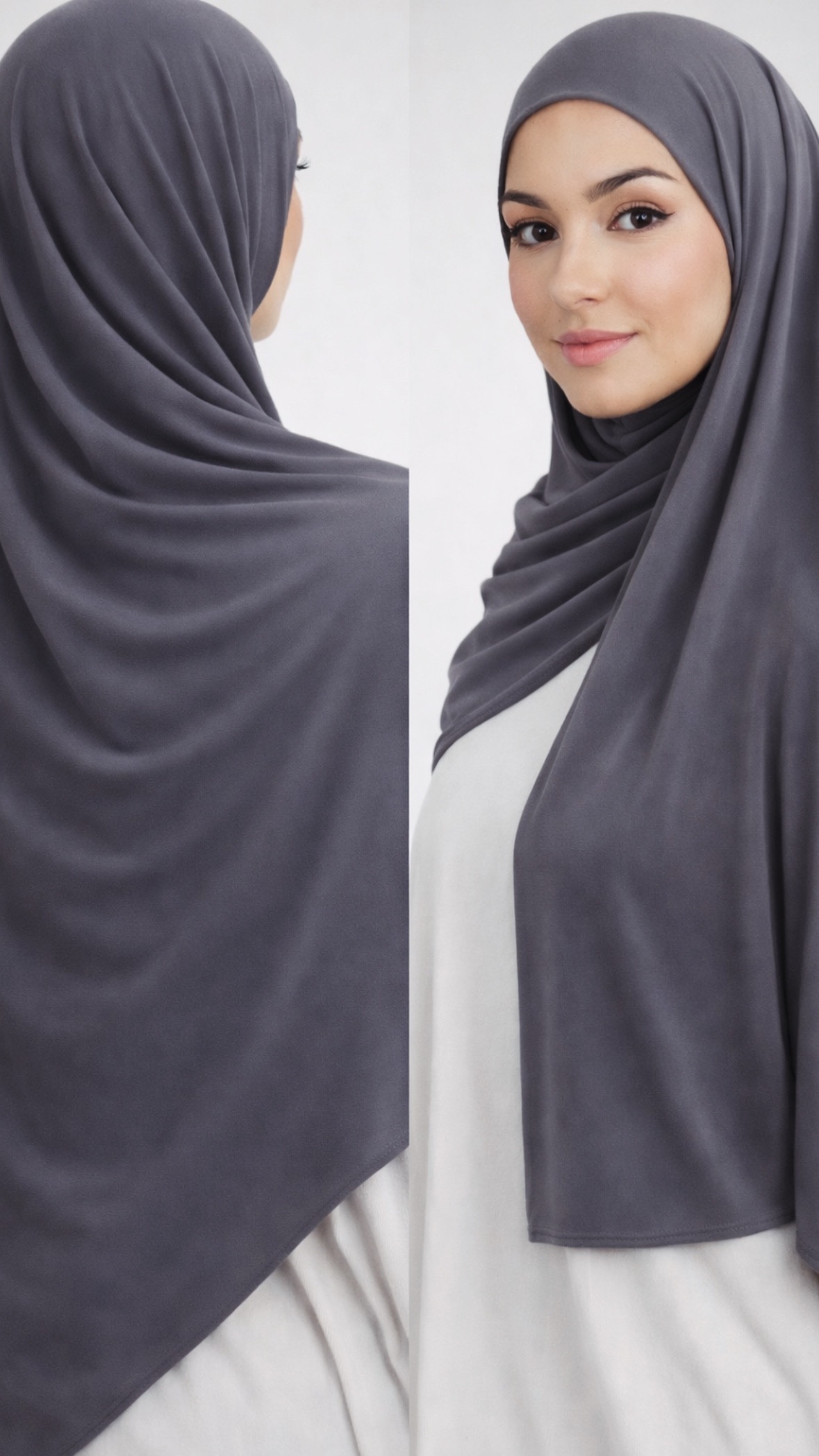 Hijab jersey premium de Luxe - Grey