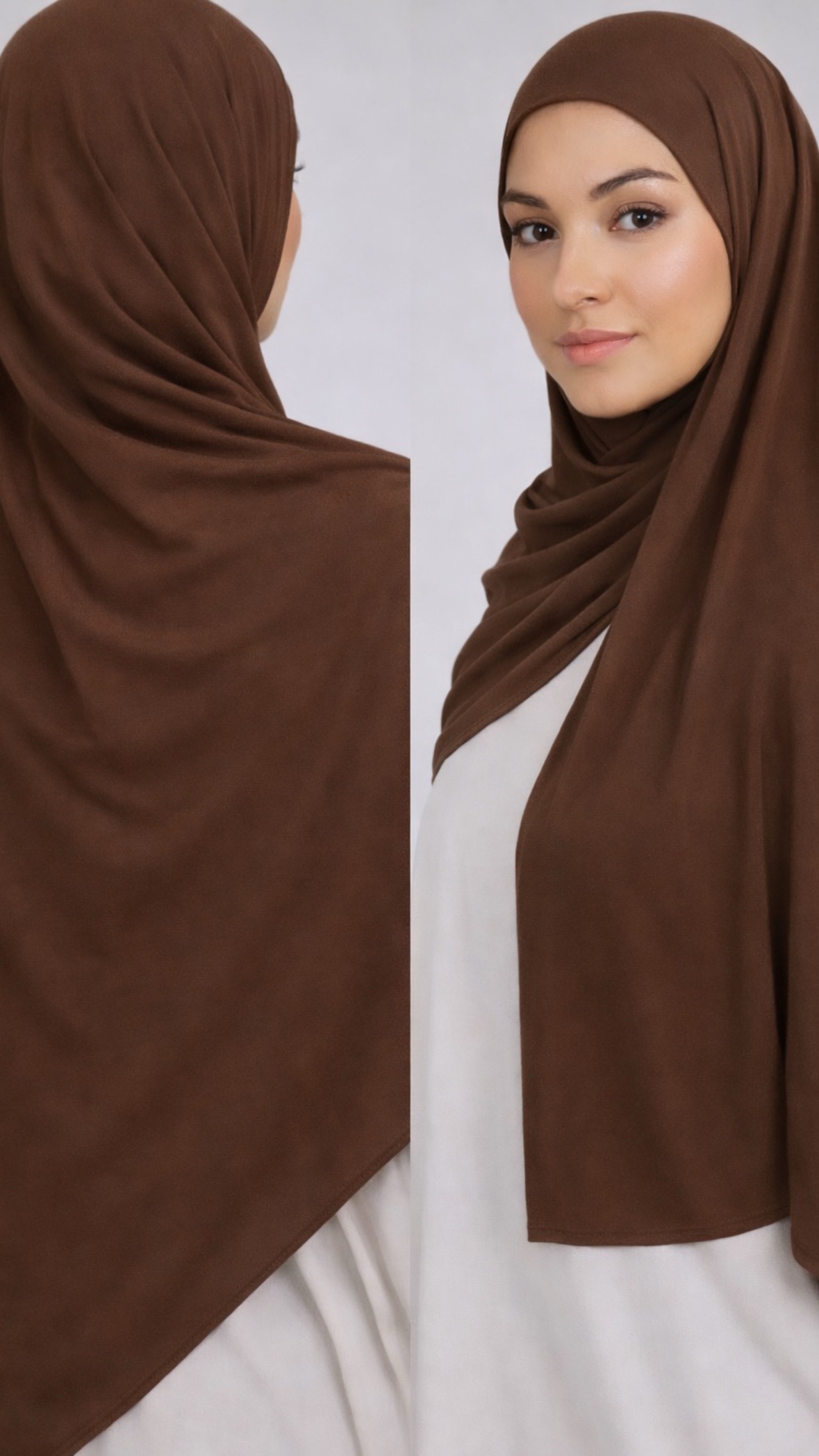 Hijab jersey premium - Brown