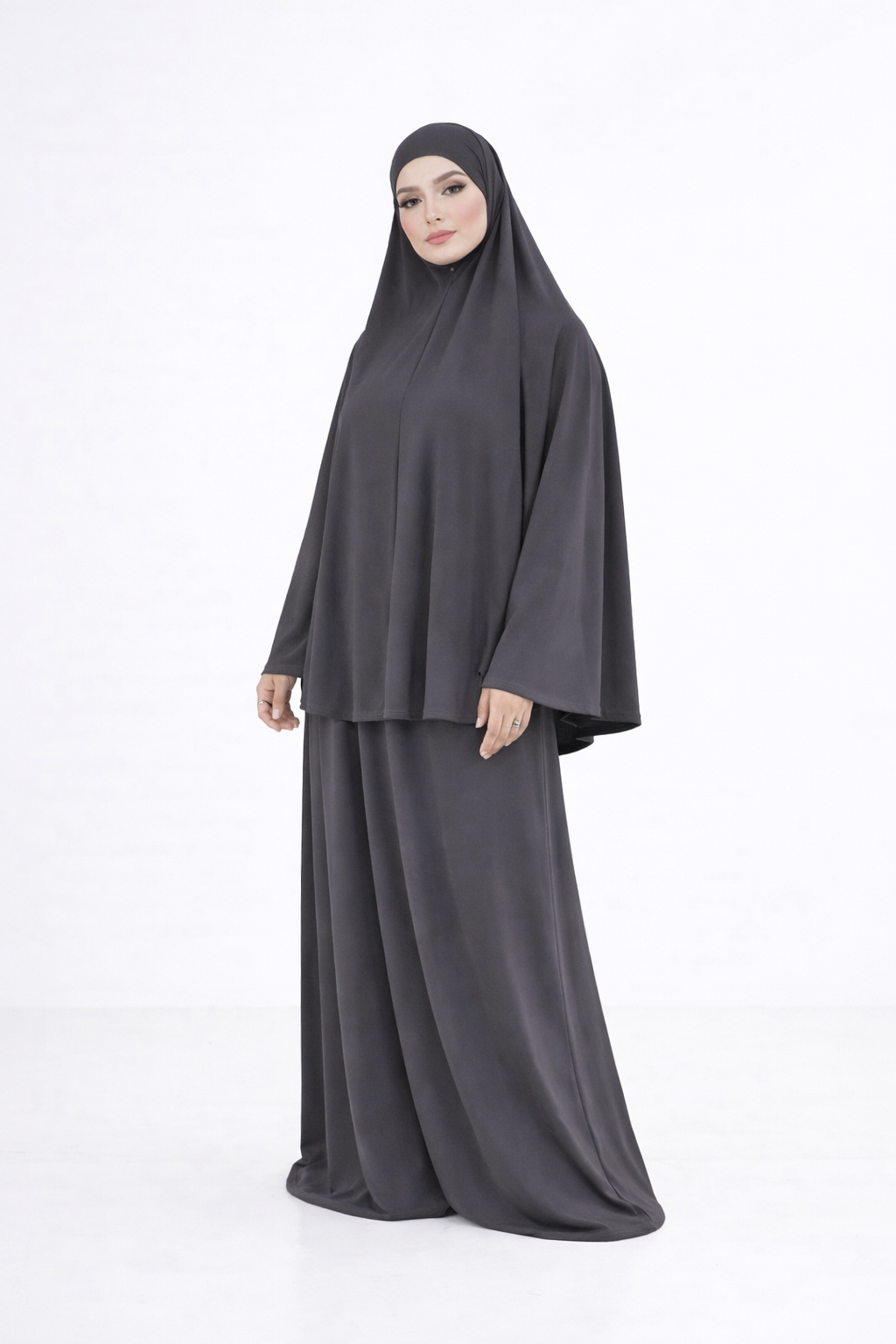 Ensemble Khimar & Abaya – Collection SIGNATURE - Dark Grey