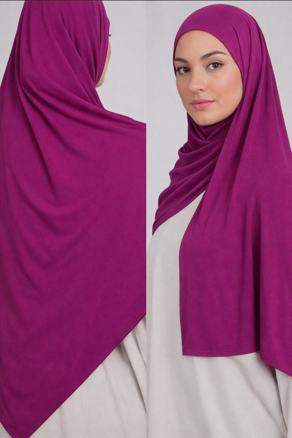 Hijab Jersey Premium Deluxe - Fushia