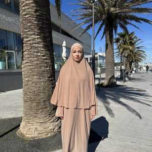 Abaya & Khimar Jersey Premium Camel