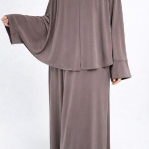 Ensemble Khimar & Abaya – Collection SIGNATURE - Classic Taupe