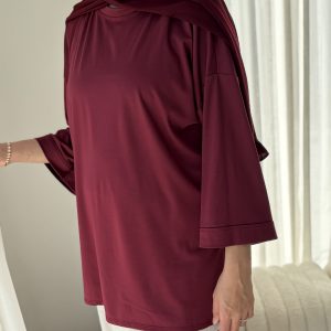 TUNIQUE OVERSIZE BORDEAUX