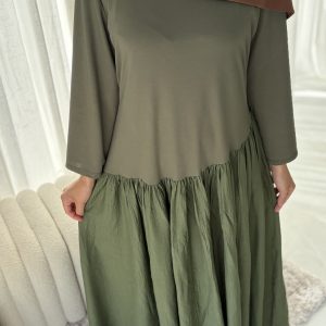 ROBE YARA AVEC FICELLE KAKI