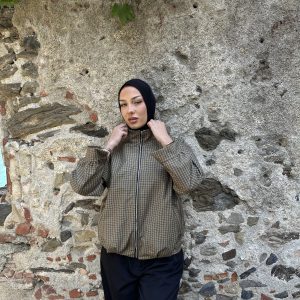 Veste à carreaux - kaki